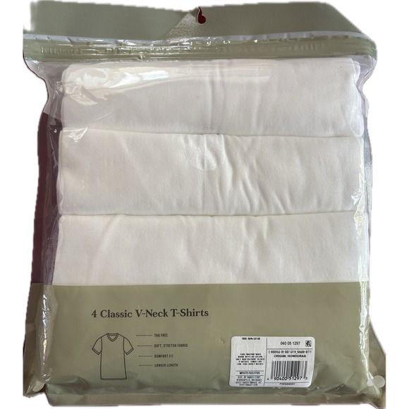 NEW in Package Goodfellow & Co Mens Classic V-Neck T-Shirts 4-Pack SMALL 34/36 - Picture 4 of 4